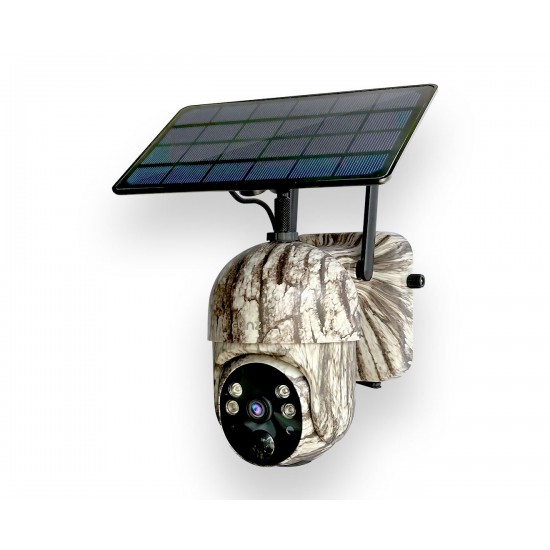 Techvision Kamuflajlı Ubox Solar Güneş Enerjili 3mp ip 4G Sim Destekli Ptz Kamera Büyük Kasa